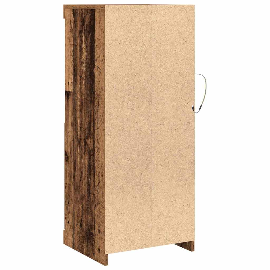 LED Sideboard Old Wood 41 x 37 x 100 cm Engineered Wood