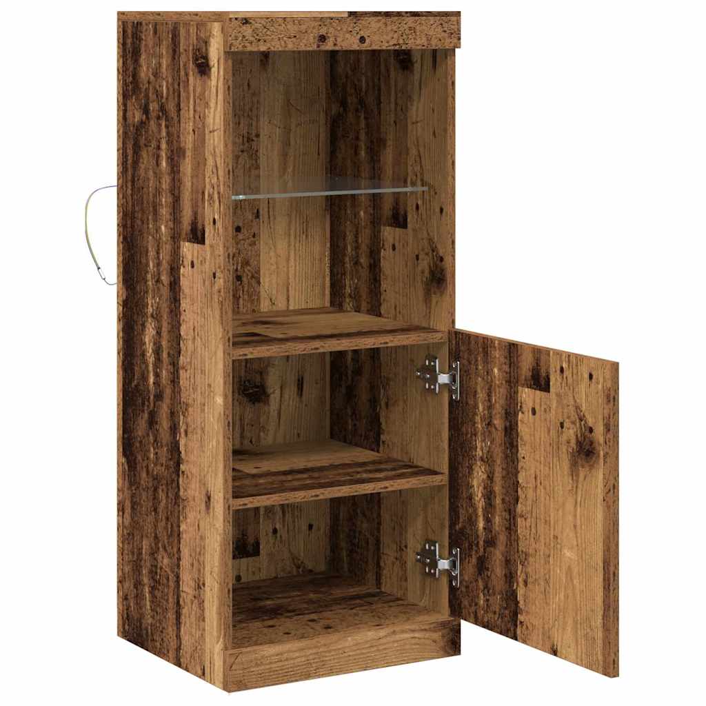 LED Sideboard Old Wood 41 x 37 x 100 cm Engineered Wood