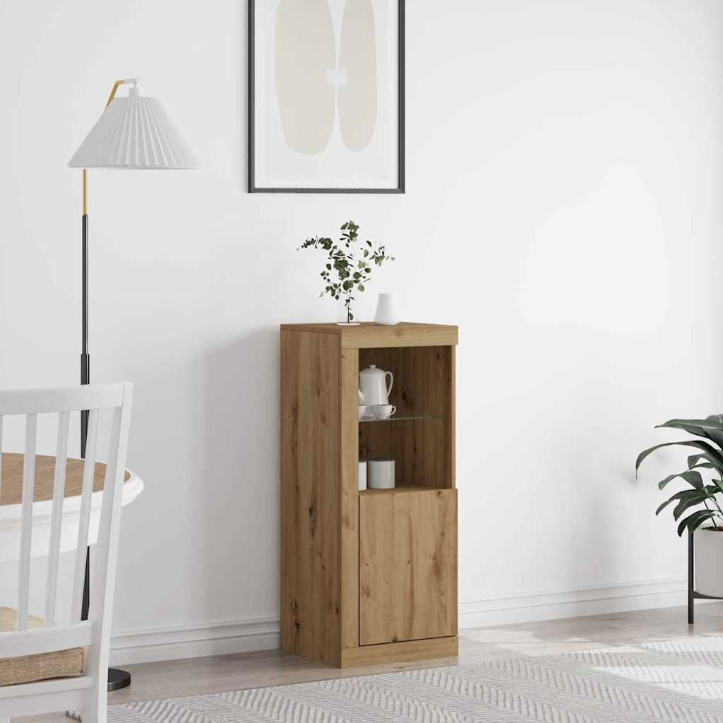 LED Sideboard Artisan Oak 41 x 37 x 100 cm Engineered Wood