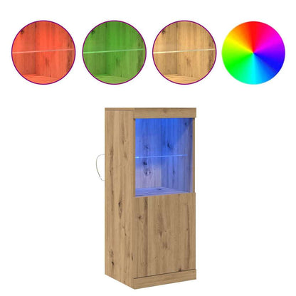 LED Sideboard Artisan Oak 41 x 37 x 100 cm Engineered Wood