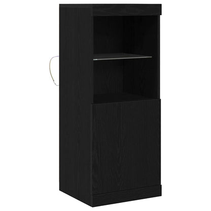 LED Sideboard Black Oak 41 x 37 x 100 cm Engineered Wood