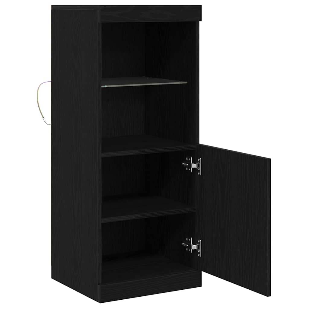 LED Sideboard Black Oak 41 x 37 x 100 cm Engineered Wood