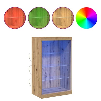 LED Sideboard Artisan Oak 60.5 x 37 x 100 cm Engineered Wood