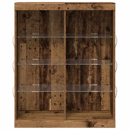 LED Sideboard Old Wood 81 x 37 x 100 cm Engineered Wood