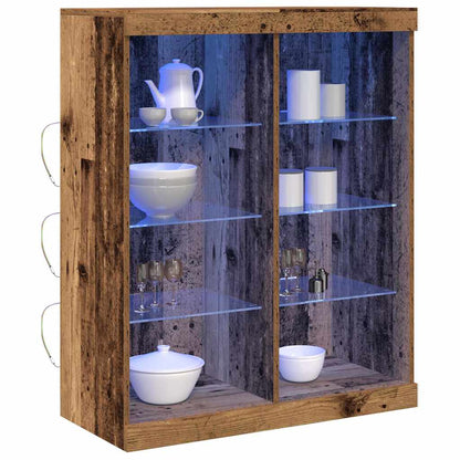 LED Sideboard Old Wood 81 x 37 x 100 cm Engineered Wood