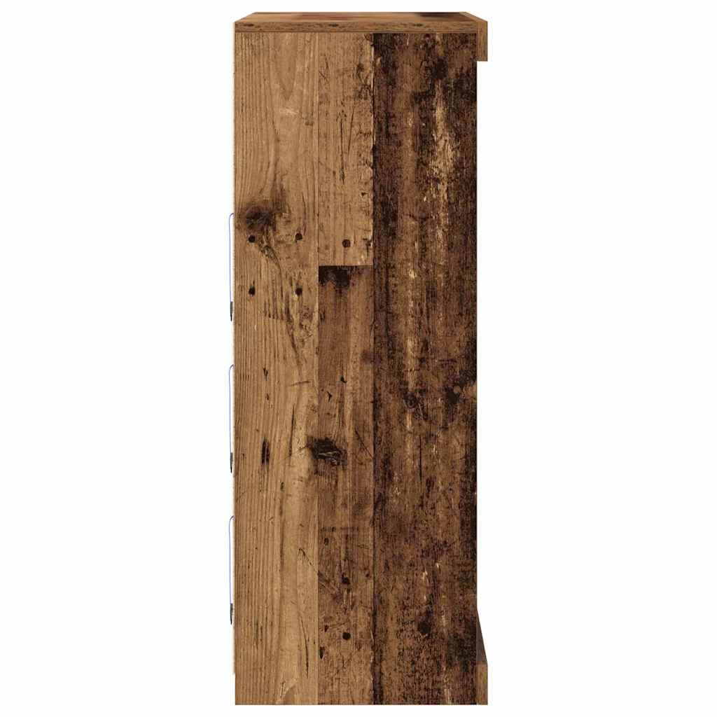LED Sideboard Old Wood 81 x 37 x 100 cm Engineered Wood