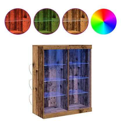 LED Sideboard Old Wood 41 x 37 x 100 cm Engineered Wood