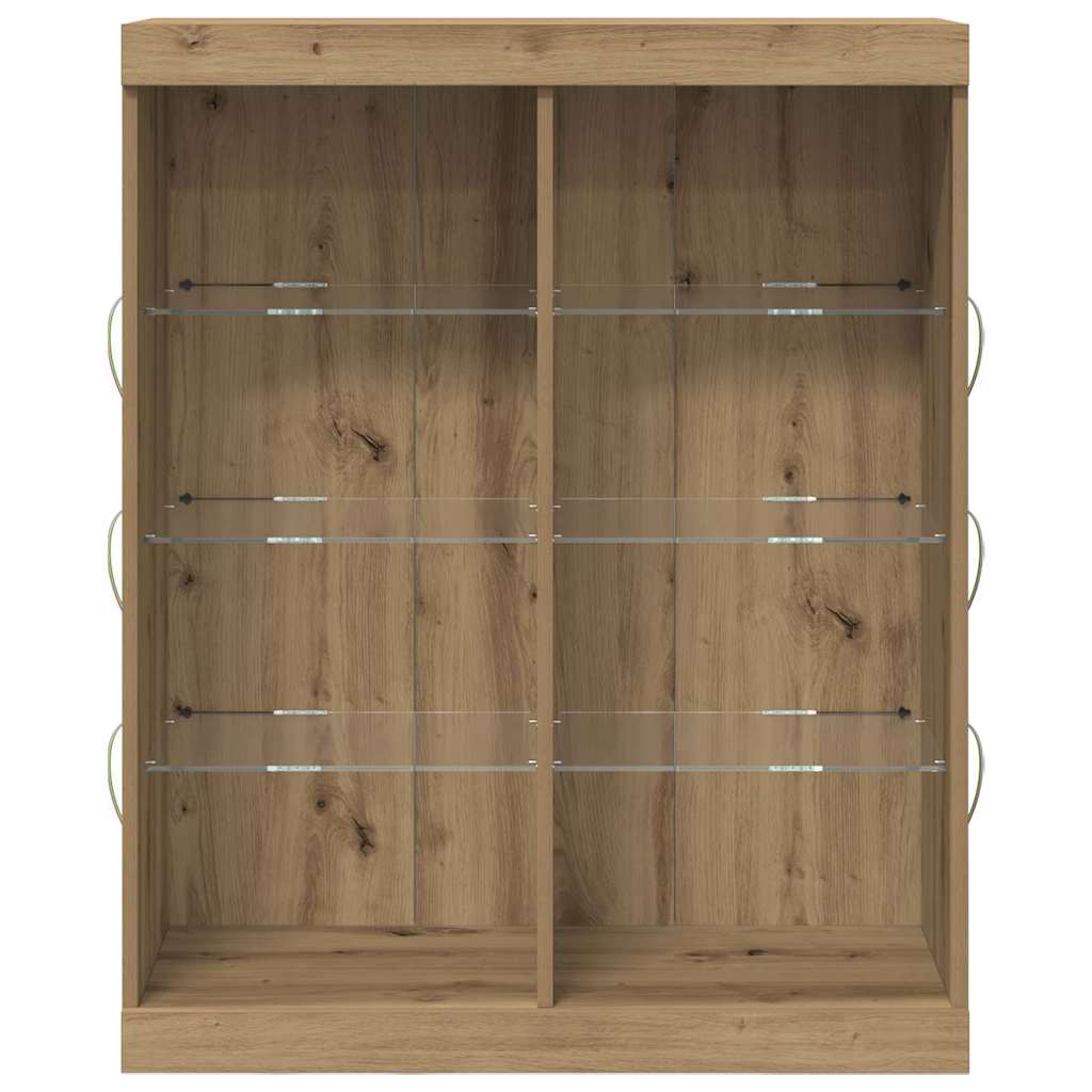 LED Sideboard Artisan Oak 81 x 37 x 100 cm Engineered Wood