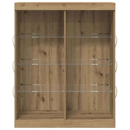 LED Sideboard Artisan Oak 81 x 37 x 100 cm Engineered Wood