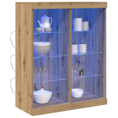 LED Sideboard Artisan Oak 81 x 37 x 100 cm Engineered Wood