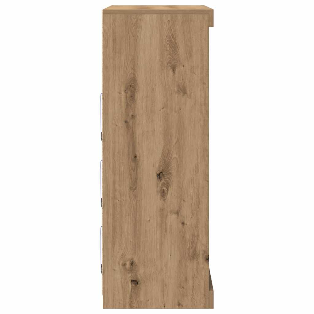 LED Sideboard Artisan Oak 81 x 37 x 100 cm Engineered Wood