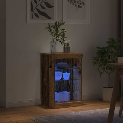 LED Sideboard Old Wood 41 x 37 x 67 cm Engineered Wood