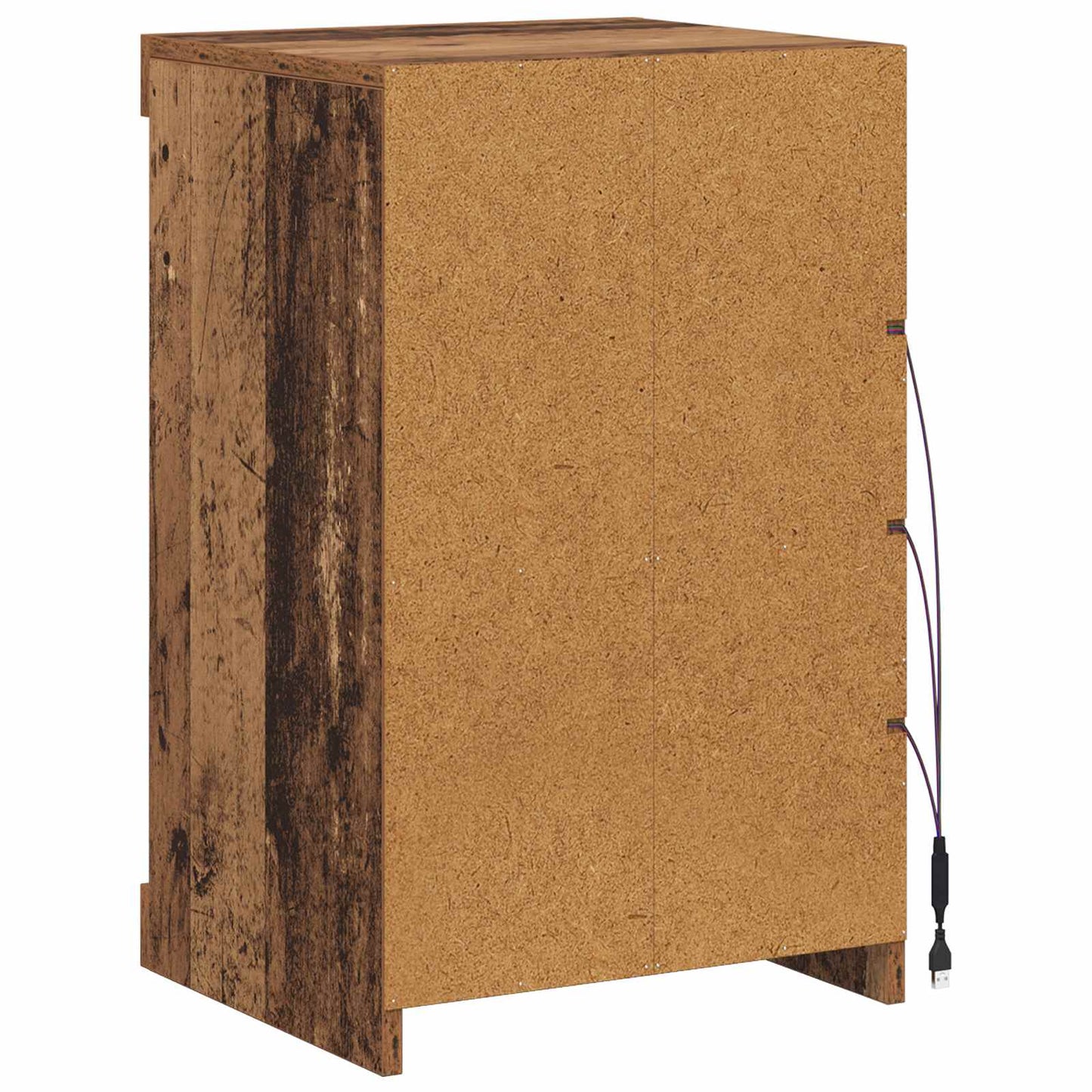LED Sideboard Old Wood 41 x 37 x 67 cm Engineered Wood
