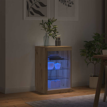LED Sideboard Artisan Oak 41 x 37 x 67 cm Engineered Wood