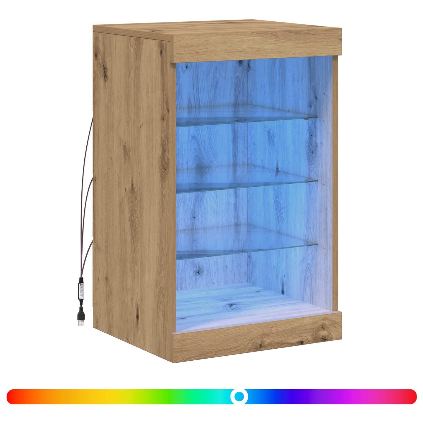 LED Sideboard Artisan Oak 41 x 37 x 67 cm Engineered Wood