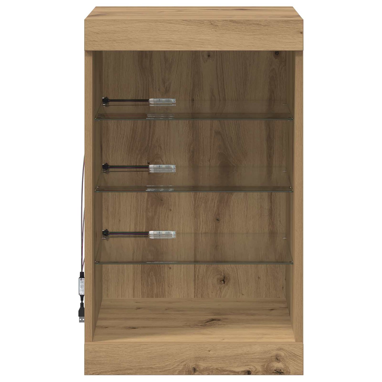 LED Sideboard Artisan Oak 41 x 37 x 67 cm Engineered Wood