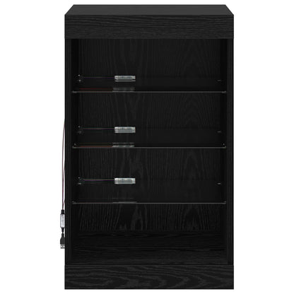 LED Sideboard Black Oak 41 x 37 x 67 cm Engineered Wood