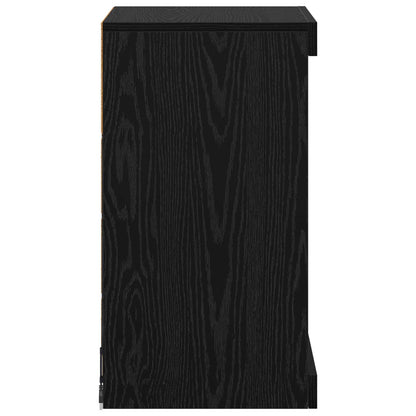 LED Sideboard Black Oak 41 x 37 x 67 cm Engineered Wood