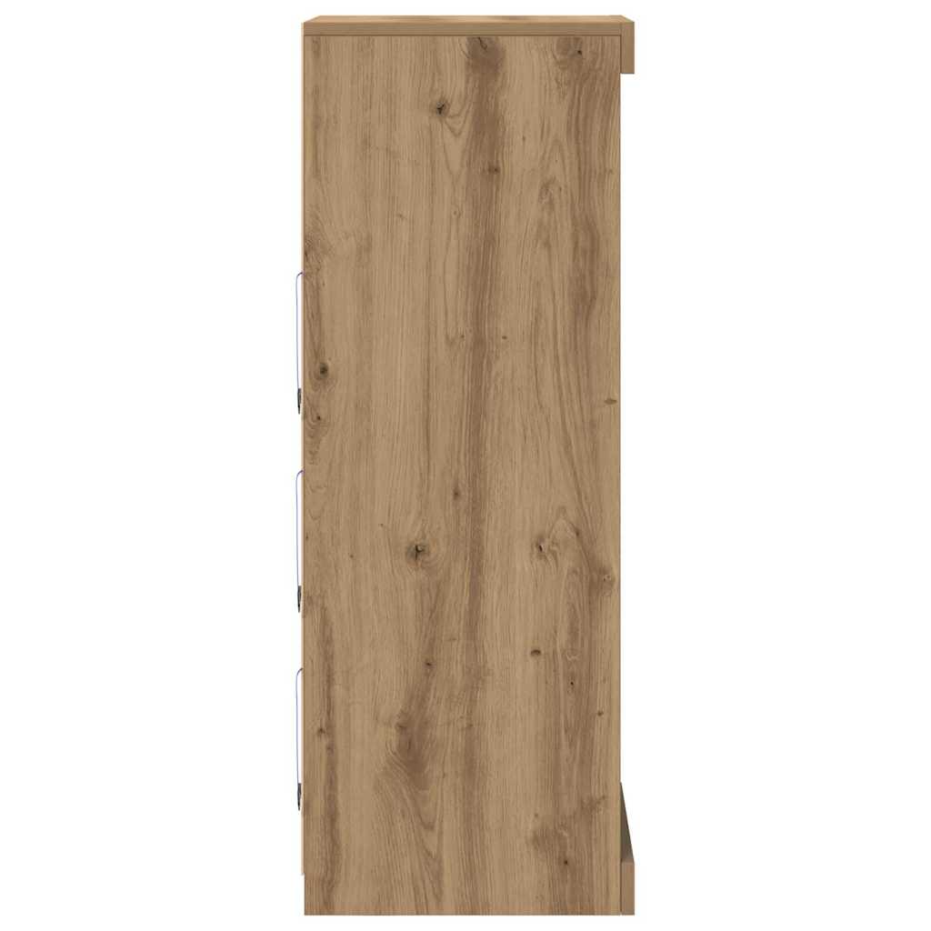 LED Sideboard Artisan Oak 41 x 37 x 100 cm Engineered Wood