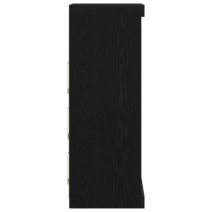 LED Sideboard Black Oak 41 x 37 x 100 cm Engineered Wood