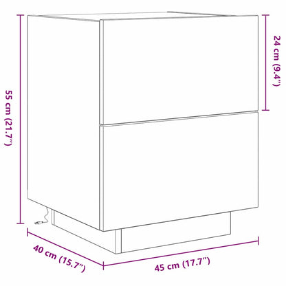 Bedside Cabinet Old Wood 45 x 40 x 55 cm Engineered Wood