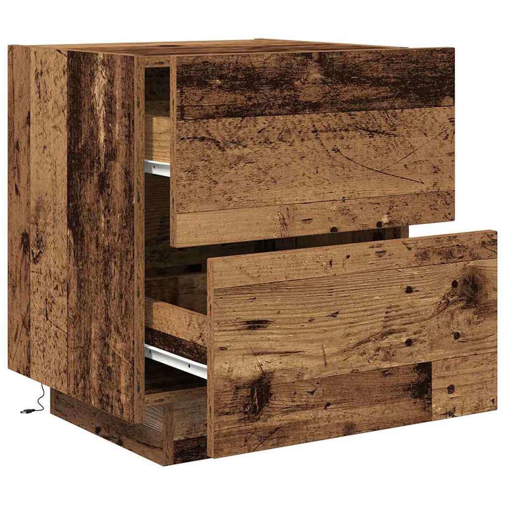 Bedside Cabinet 2 pcs Old Wood 45 x 40 x 55 cm Engineered Wood