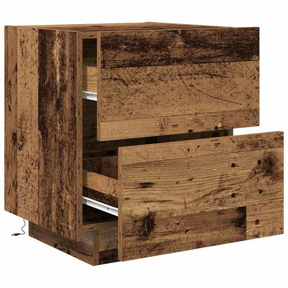 Bedside Cabinet 2 pcs Old Wood 45 x 40 x 55 cm Engineered Wood