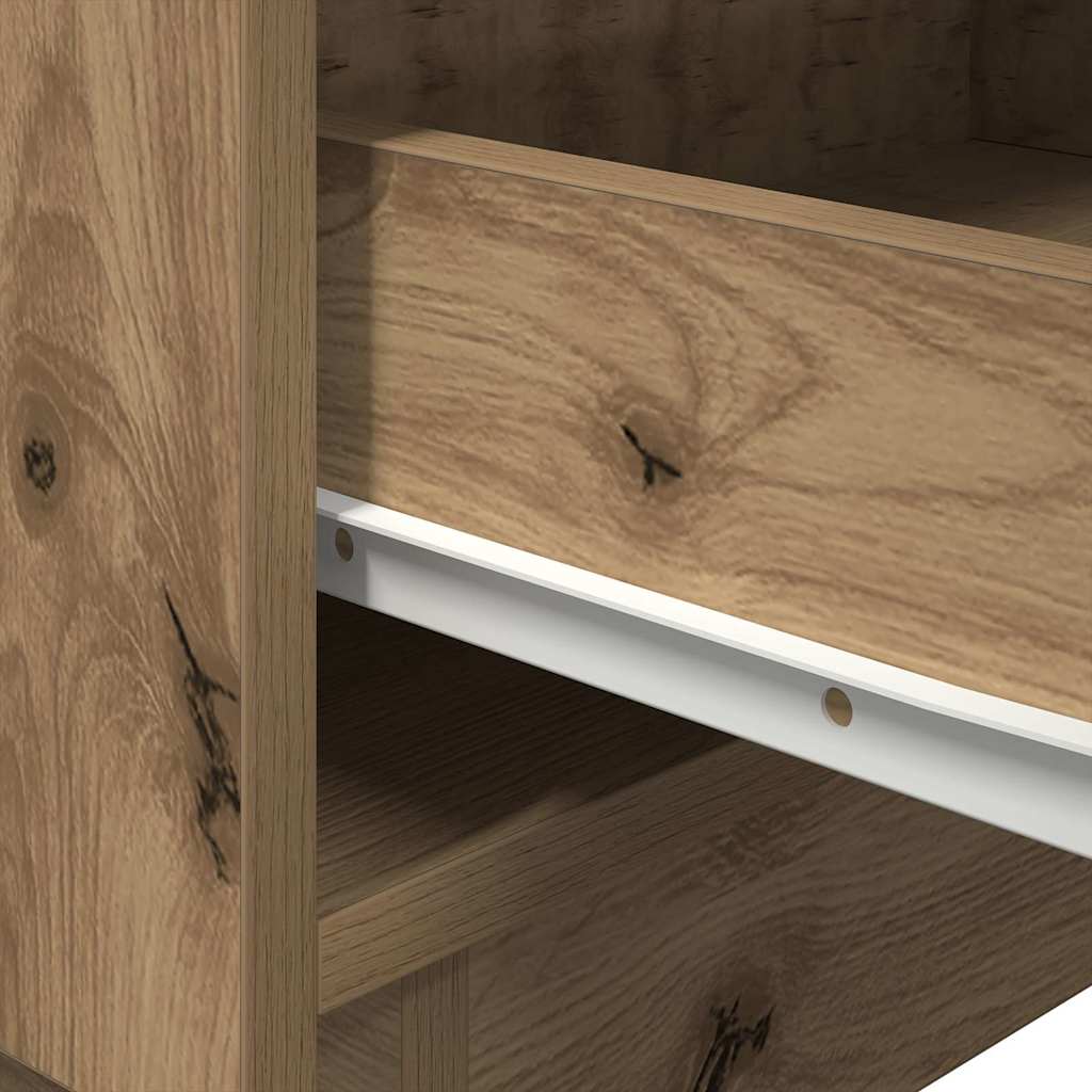 Bedside Cabinet with Drawer 2 pcs Artisan Oak 45 x 40 x 55 cm