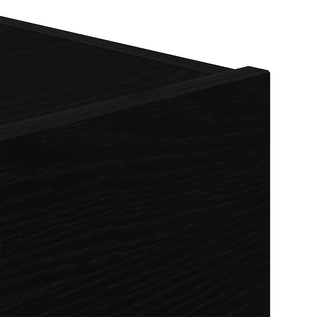 Bedside Cabinet Black Oak 45 x 40 x 55 cm Engineered Wood