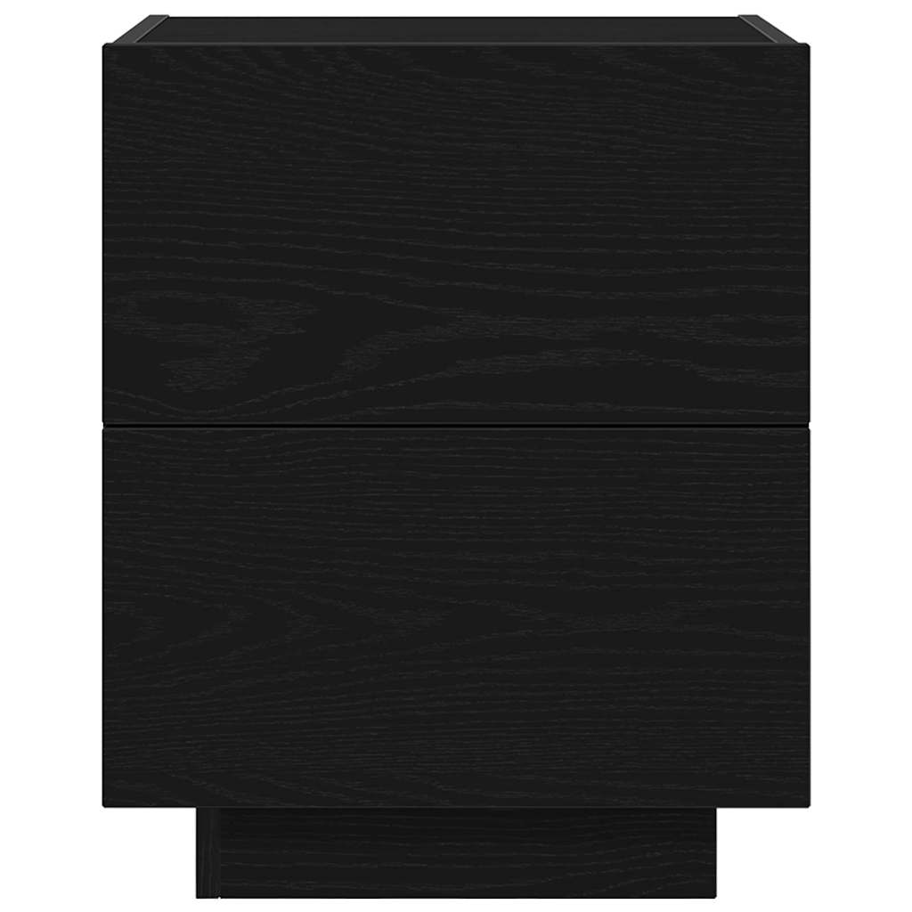 Bedside Cabinet Black Oak 45 x 40 x 55 cm Engineered Wood