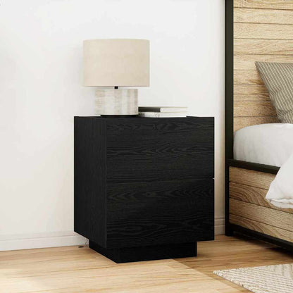 Bedside Cabinet 2 pcs Black Oak 45 x 40 x 55 cm Engineered Wood