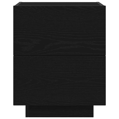 Bedside Cabinet 2 pcs Black Oak 45 x 40 x 55 cm Engineered Wood