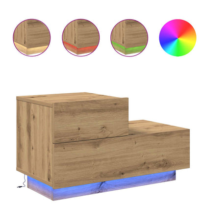 Bedside Cabinet Artisan Oak 70 x 36 x 40.5 cm Engineered Wood