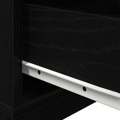 Bedside Cabinet Black Oak 70 x 36 x 40.5 cm Engineered Wood