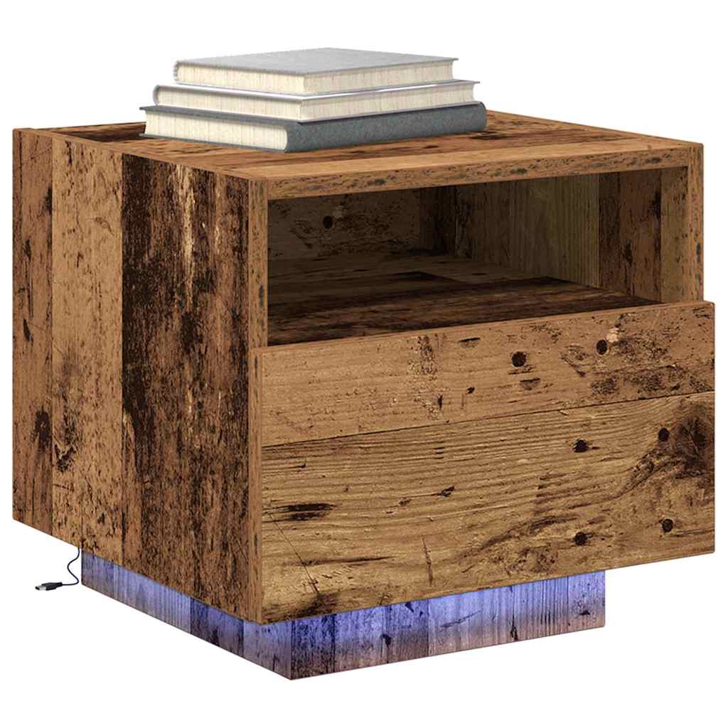 Bedside Cabinet Old Wood 40 x 39 x 37 cm Engineered Wood