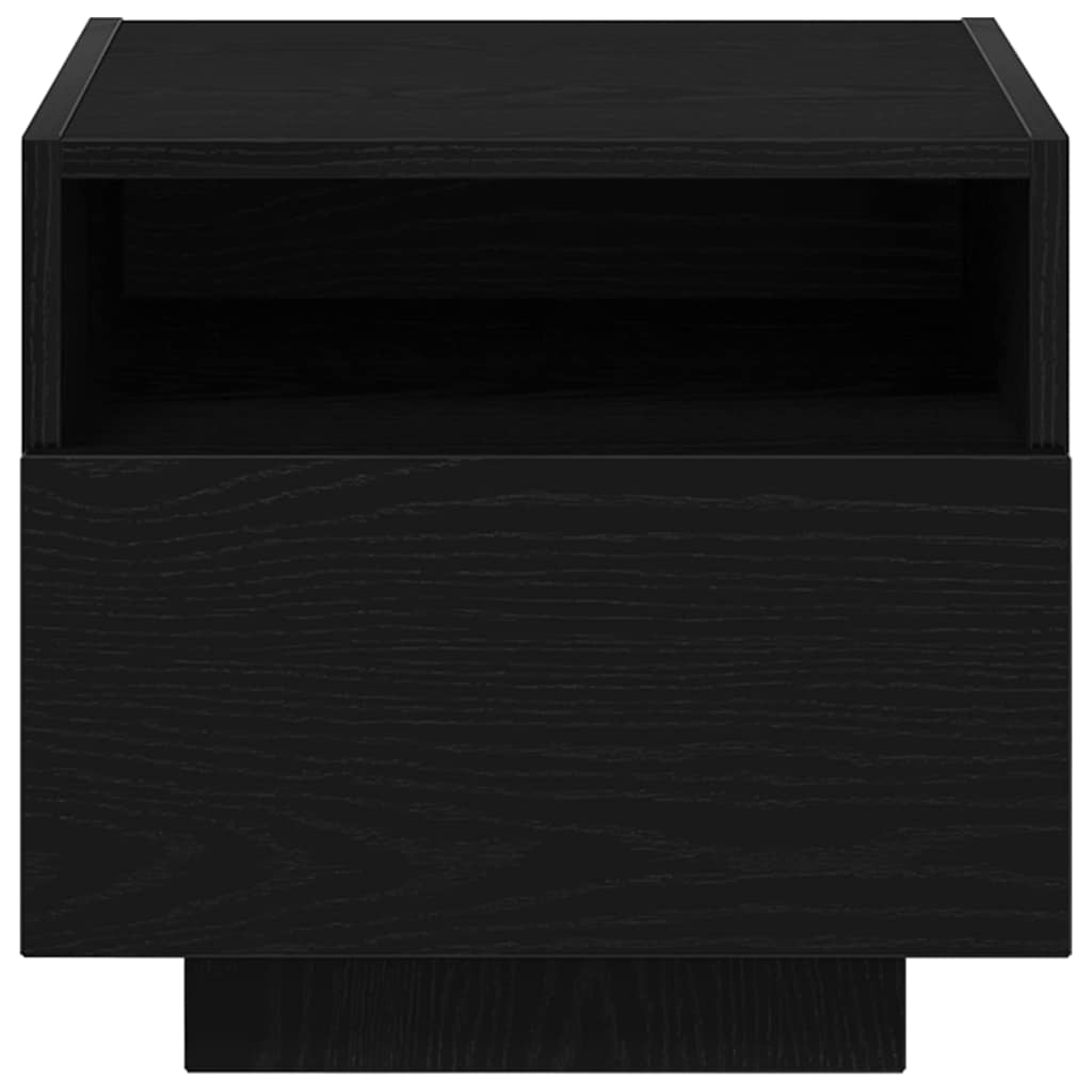 Bedside Cabinet Black Oak 40 x 39 x 37 cm Engineered Wood