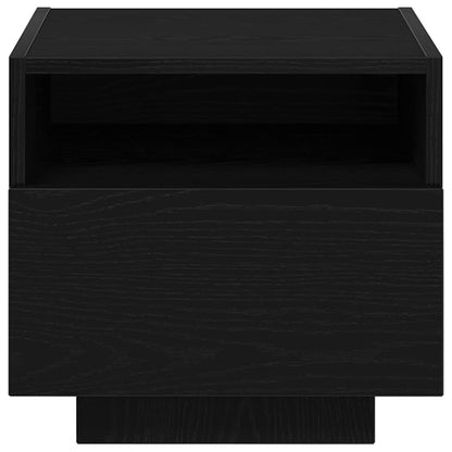 Bedside Cabinet Black Oak 40 x 39 x 37 cm Engineered Wood