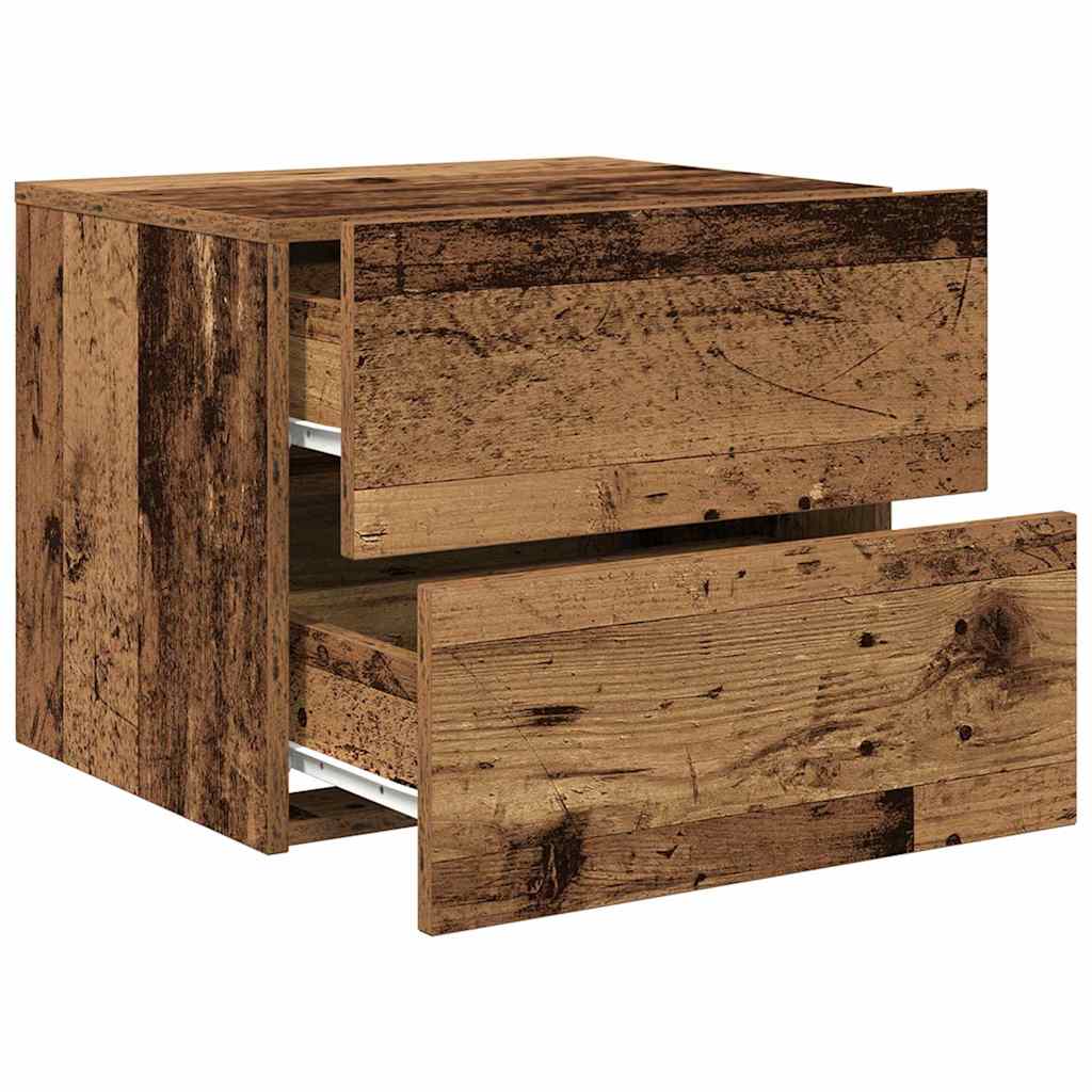 Bedside Cabinet 2 pcs Old Wood 50 x 39 x 41 cm Engineered Wood