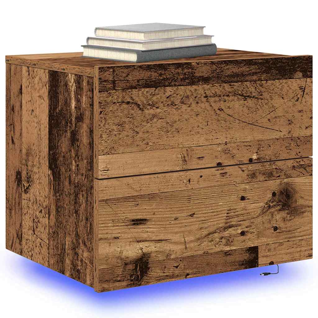 Bedside Cabinet 2 pcs Old Wood 50 x 39 x 41 cm Engineered Wood