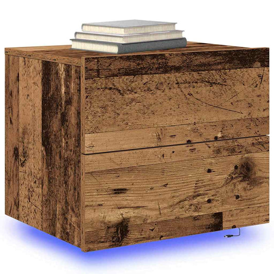 Bedside Cabinet 2 pcs Old Wood 50 x 39 x 41 cm Engineered Wood