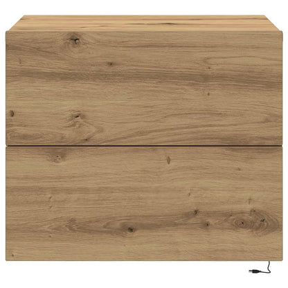 Bedside Cabinet with Drawer 2 pcs Artisan Oak 50 x 39 x 41 cm