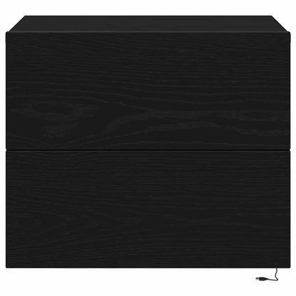 Bedside Cabinet 2 pcs Black Oak 50 x 39 x 41 cm Engineered Wood