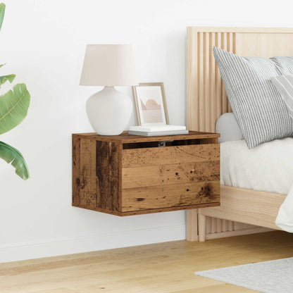Wall-mounted Bedside Cabinet Old Wood 50 x 36 x 30 cm