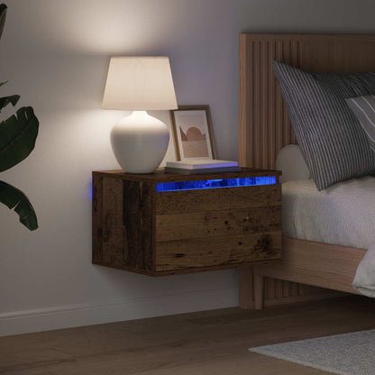 Wall-mounted Bedside Cabinet Old Wood 50 x 36 x 30 cm