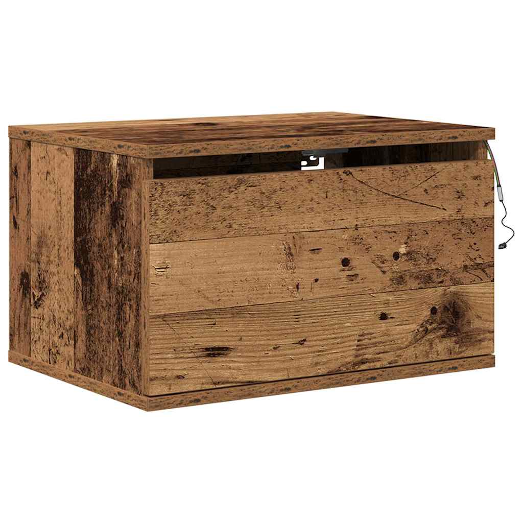 Wall-mounted Bedside Cabinet Old Wood 50 x 36 x 30 cm