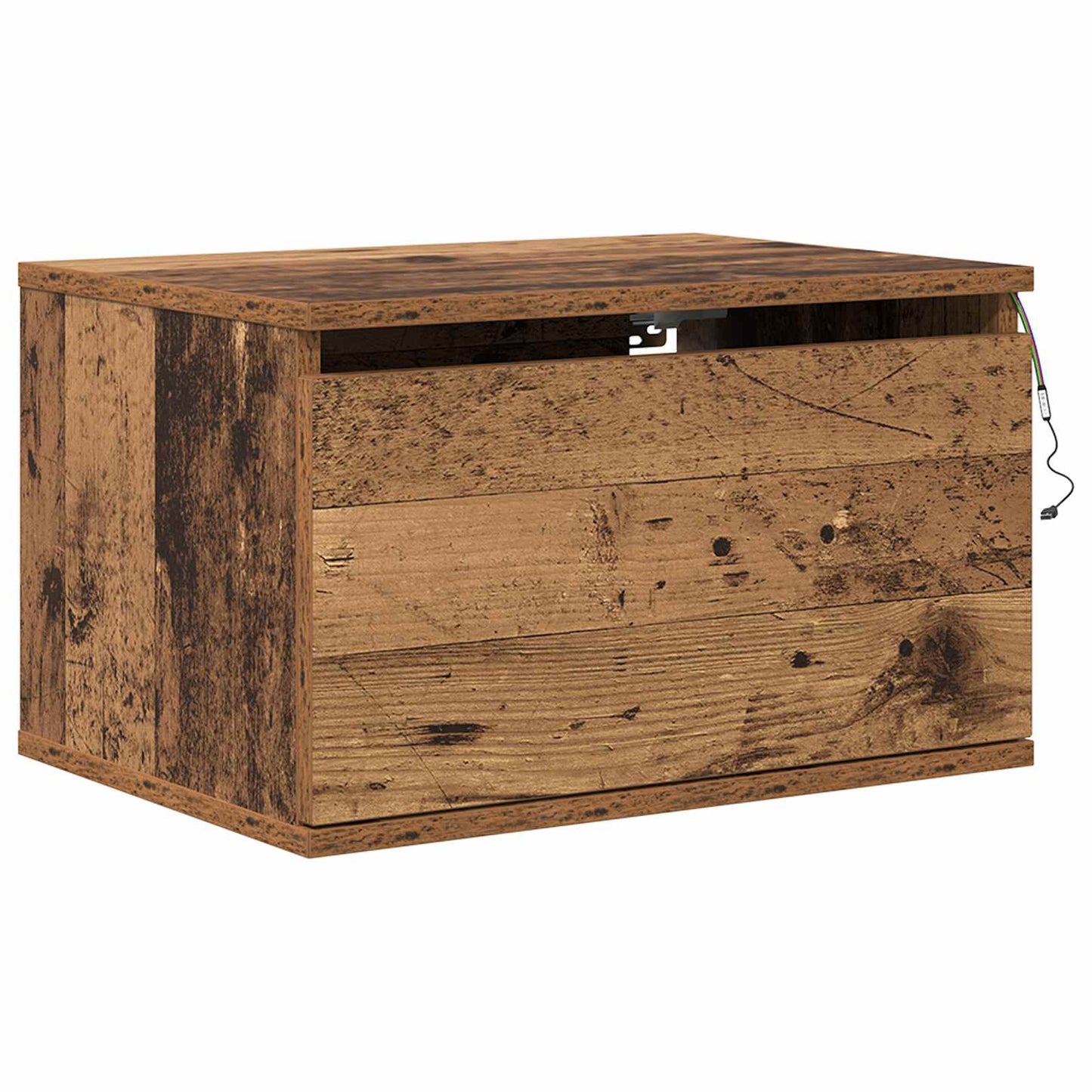 Wall-mounted Bedside Cabinet Old Wood 50 x 36 x 30 cm