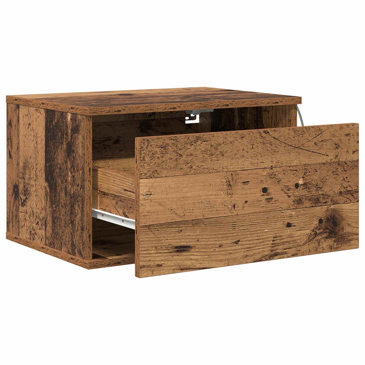 Wall-mounted Bedside Cabinet Old Wood 50 x 36 x 30 cm