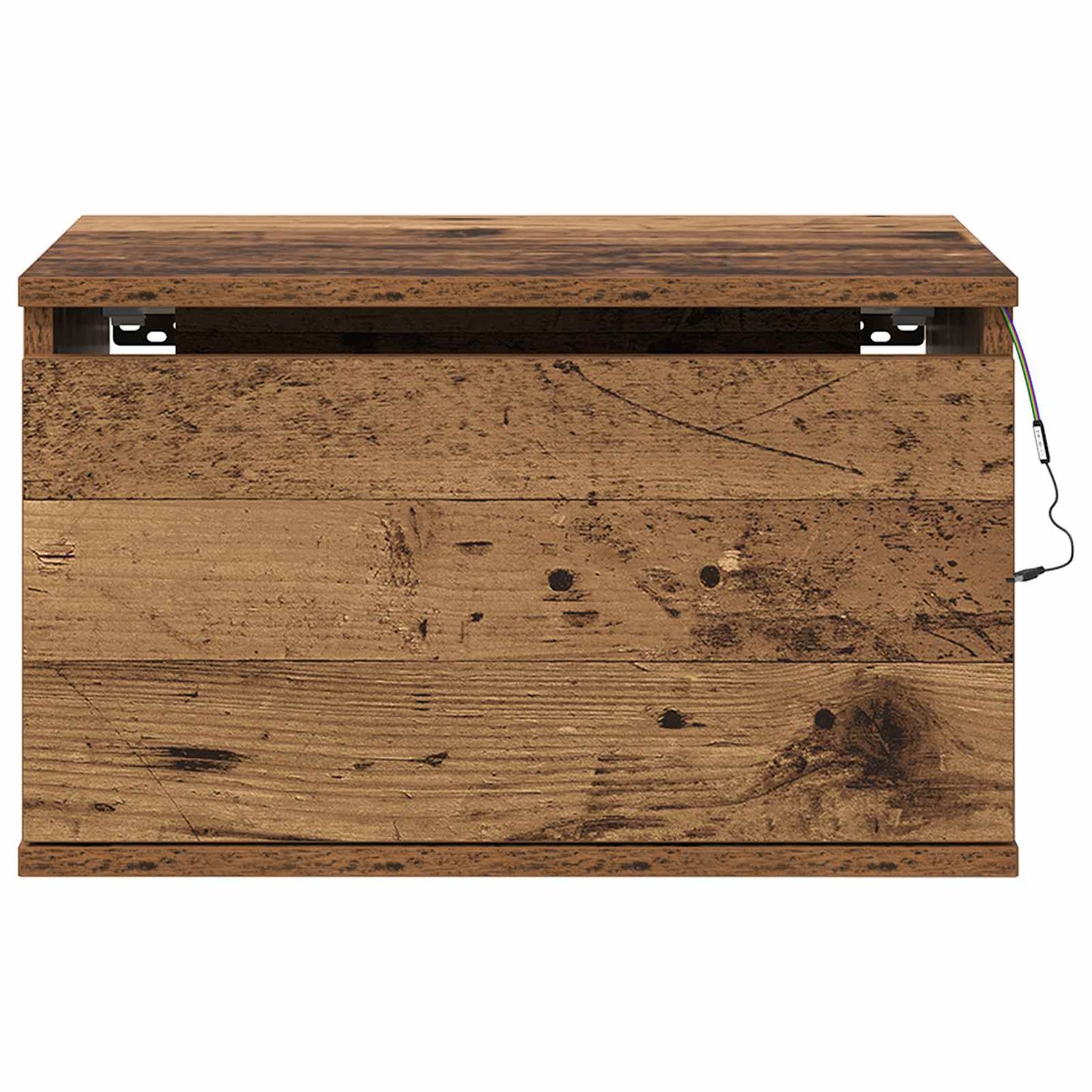 Wall-mounted Bedside Cabinet 2 pcs Old Wood Engineered Wood
