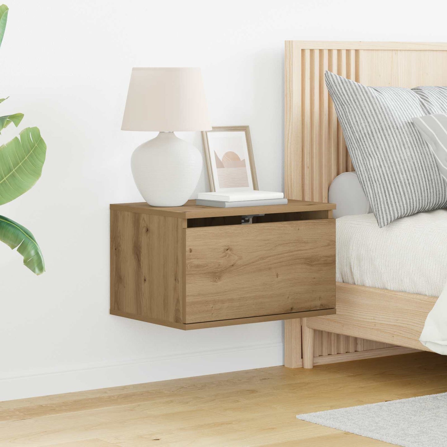 Wall-mounted Bedside Cabinet 2 pcs Artisan Oak 50 x 36 x 30 cm