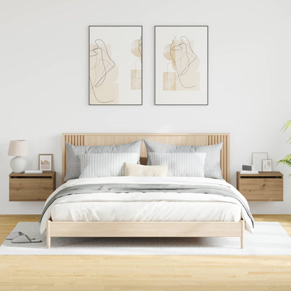 Wall-mounted Bedside Cabinet 2 pcs Artisan Oak 50 x 36 x 30 cm